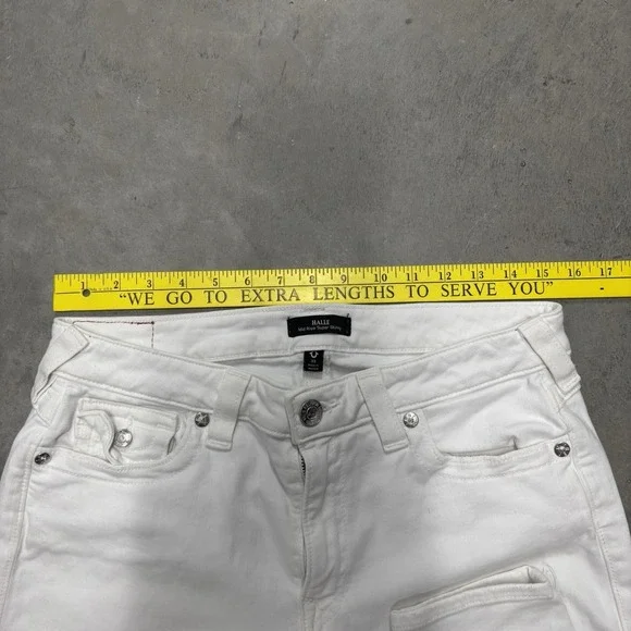 True Religion‎ Jeans White Size 33 Halle Mid Rise Super Skinny - Picture 3 of 5